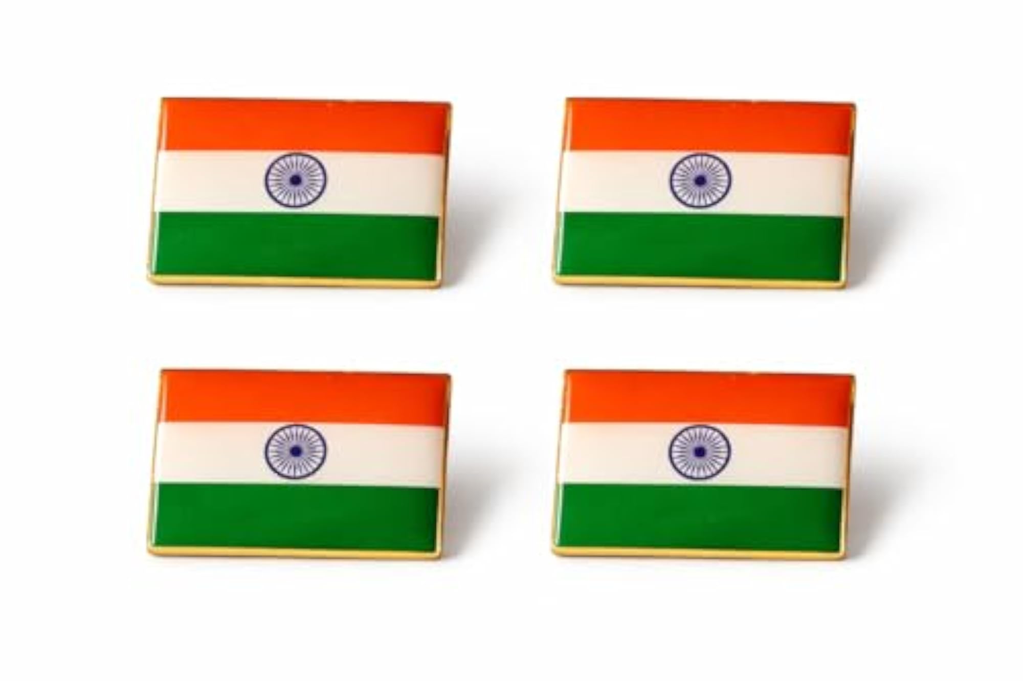 Indian Flag Lapel Pin Badge, Brass Tiranga