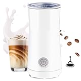 Seydere Simple Milk Frother, 2 in 1 Milk Steamer and Frother, Electric Milk Steamer, Milk Warmer and Hot Milk Foam Maker for Latter, Macchiato, Cappuccinos (White)