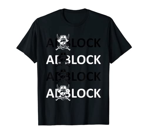 AdBlock Pirate AdBlockPirate Ad Block Pirate STACKED T-Shirt