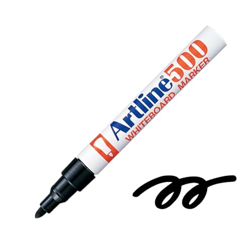Image of Artline Combo of Black Colour 500 Whiteboard Marker X 10 with ESK50 Refillable Ink X 10 | Efficient and cost-effective solution for your writing needs