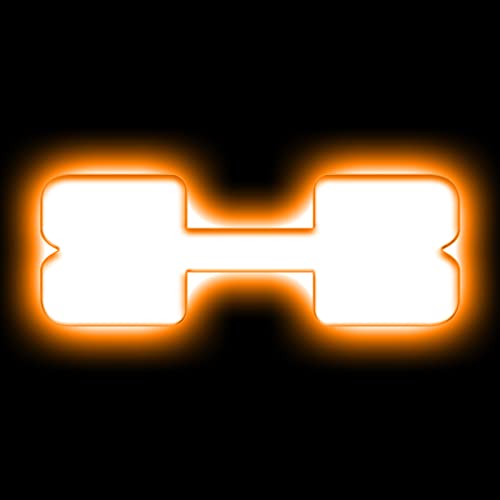 Image of ORACLE Lighting LED Letter X - Universal Illuminated Letter Badges, Matte White Surface Finish, 1 Light (Amber), Part # 3140-X-005