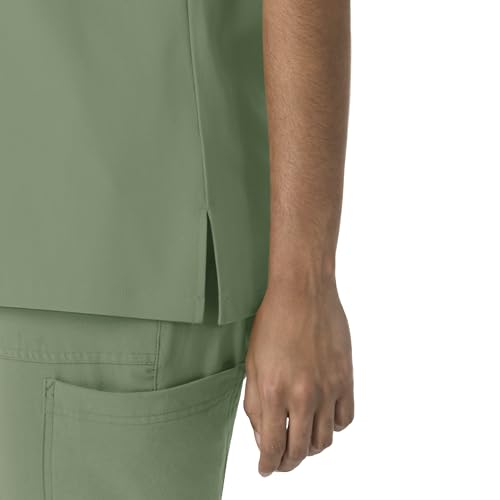 Carhartt Force Cross-Flex Women's Crew Neck Scrub Top, Green Slate, L - image 6