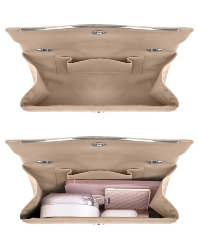 Image of TINDTOP Clutch Purses for Women, Formal Evening Bags Suede Shoulder Envelope Party Handbags Wedding Cocktail Prom Clutches