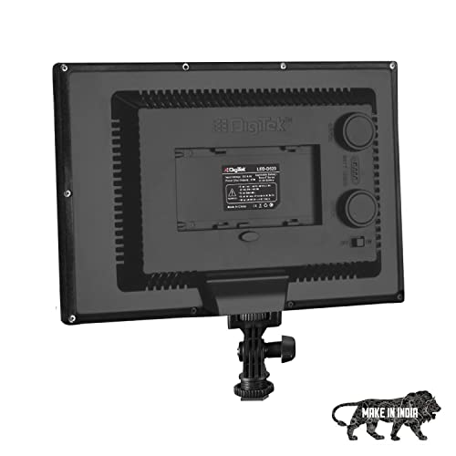 Image of DIGITEK (LED-D520 WB) Professional LED 37W Video Light Compatible with Tripods & (DMP 60N) Professional Monopod with 4 Extendable Sections & Dual Mount Thread Adapter (1 /4inch and 3 /8inch)