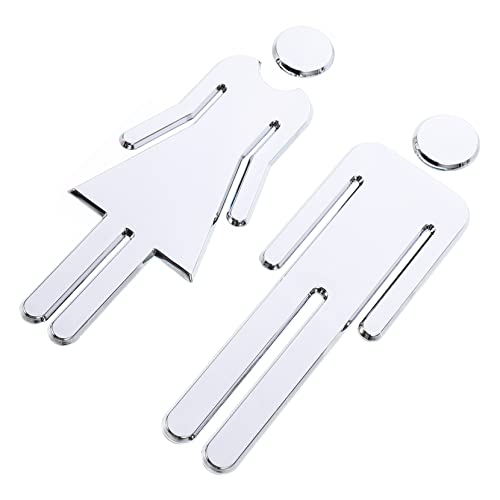 STOBAZA 1set Washroom Sign Toilet Sign for Hotels Public Restrooms Directional Symbol for Use Simple Design for Application