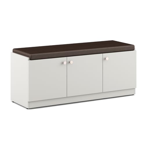 Image of Optima Shoe Rack | Engineered Wood | Frosty White | 6 Shelves | Holds 12 Pairs | Matte Finish | Hinged Doors | Indoor Use | Water Resistant | 3-Year Warranty