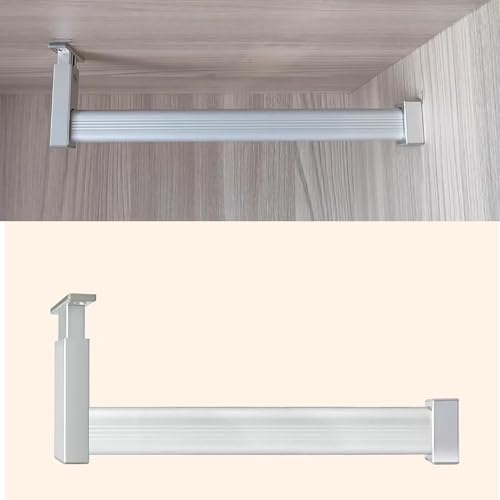Elitix Closet Support Bracket L Shape, Drilling Wardrobe Hanging Rod for Organizer, Retail Store Clothing Display Rack for Wall Clothes Hanger Rail(Silver,30cm(11 3/4