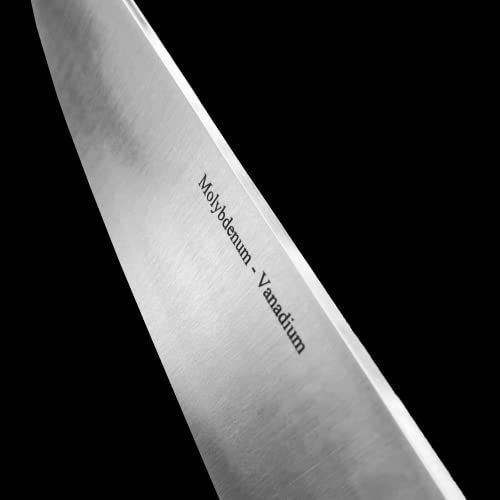 Masamoto At Japanese Yo Deba Knife 9.5" (240Mm) Made In Japan, Heavy Duty Double Bevel Deba Knife For Frozen Meat, Hard Food, Sharp Japanese Stainless Steel Blade, Full Tang Pakkawood Handle, Black #TOP5
