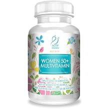 ACTIF Organic Multivitamin for Women Age 50+ with 20+ Advanced Factors and Omega-3, Non-GMO, Made in USA, 90 Count