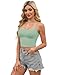 Buauty 4 Packs Crop Tops Spaghetti Strap Tank Tops for Women, Basic cami Crop Tank top Double Lined Camisole Tops, Thin Strap Bralette Tank Tops for Women Black+White+Pink+Green, S-1