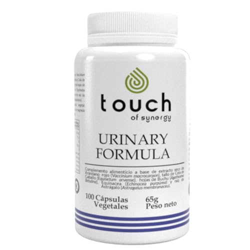 TOUCH OF SYNERGY - Urinary Formula - 100 Cápsulas - Arándano Rojo, D-Manosa y Uva Ursi - Previene Infecciones Urinarias, Reduce la Inflamación y Mejora la Salud del Tracto Urinario