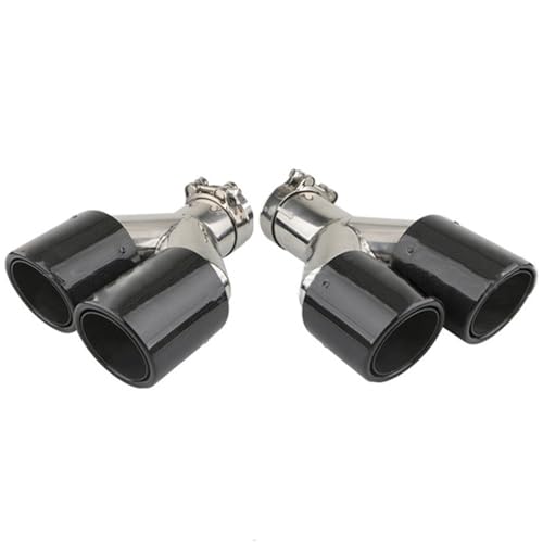 Silenciador tubo trasero doble universal acero inoxidable para tubos escape de coches deportivos