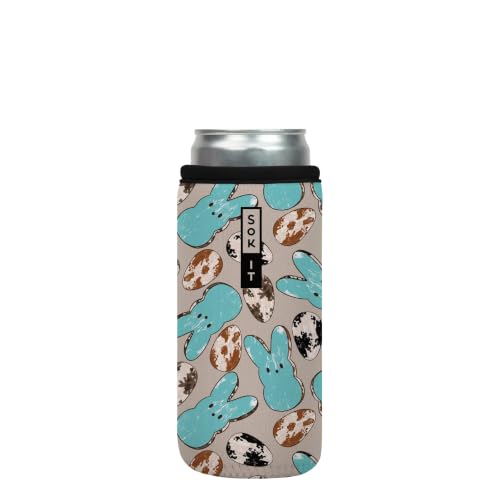 Sok It CanSok Sleeve for Beer & Soda Insulated Neoprene Cover (Hanging With My Peeps, 12oz Slim Can Sleeve)