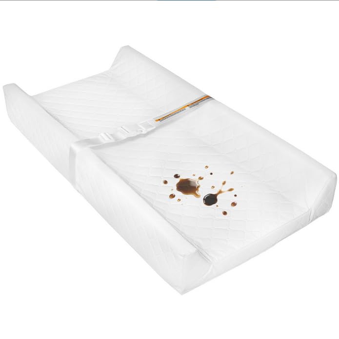 32”×16”Baby Diaper Changing Pad with Waterproof Cover, Contour Changing Pad for Dresser Top Wipeable, Ultra-Soft Memory Foam Pillow Top Cover