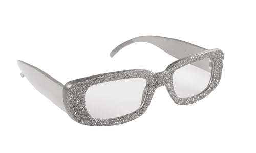 P 'tit clown 10888 Plastic Glasses Glitter Rectangle - Random Colour, Multicolored, 14 x 4 - Image 2