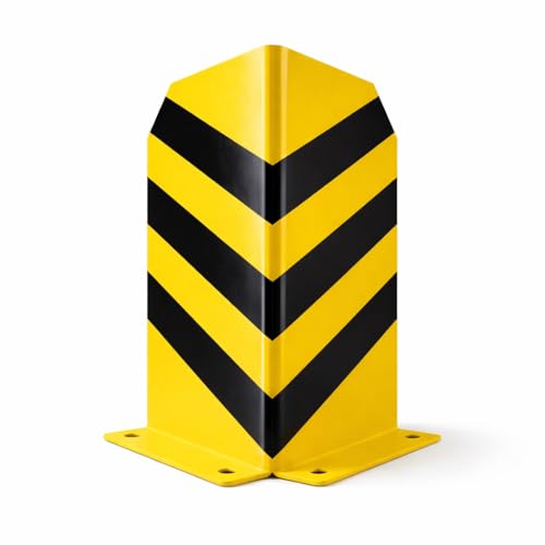 Baumarktic Stahl Eckschutz Robuster Lagerschutz & Rammschutzwinkel Effektiver Anfahrschutz für Regale Hochregale Einfahrt Hof & Garage (40 cm Höhe)