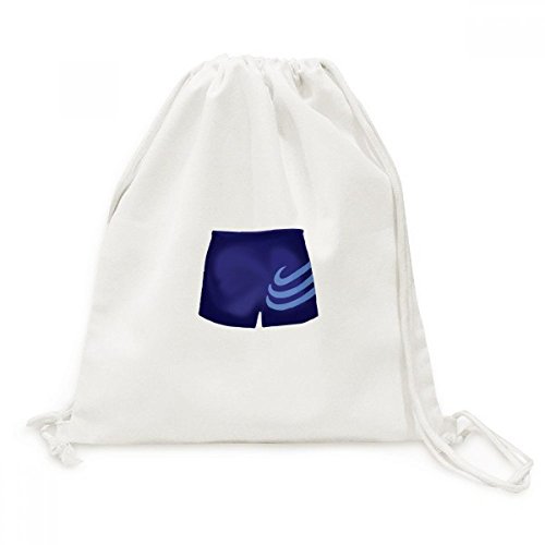 Sac cordon en toile bleu à rayures pour alléger vos épaules en voyage et shopping