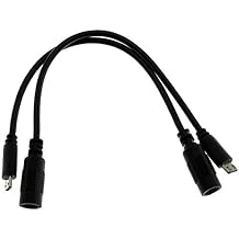 E-outstanding 2PCS DC Barrel Jack to Micro-USB B Male Connector Adapter 5V Power Cable 5.5mmx2.1mm