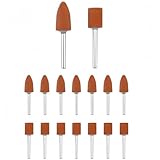 Korund Schleifspitze Set,14 Stück Schleifscheibenkopf, Hochwertige Polier, Entgrat Köpfe Kompatibel mit 1/8 Rotationswerkzeugen (Dremel & ähnliche)