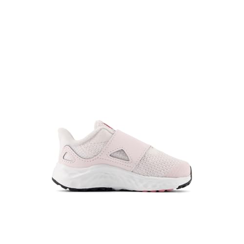 Image of New Balance Kid's Fresh Foam Arishi V4 Hook & Loop Running Shoe, Pink Salt /Double Bubble, 2 Infant