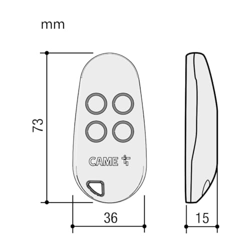 Telecomando Cancello Rolling Code 4 Canali 433 MHz Came TOP44RBN 806TS-0270 – vue 3