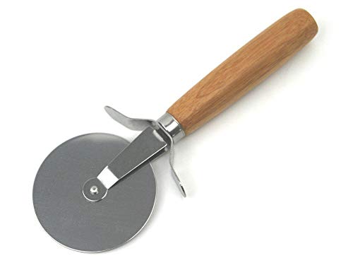 Kesper 58462 Pizza-Teller mit Pizza-Schneider, FSC-zertifizierter Bambus, Maße: ø 32 cm, Stärke: 1.5 cm (Packung mit 2) – Ansicht 4