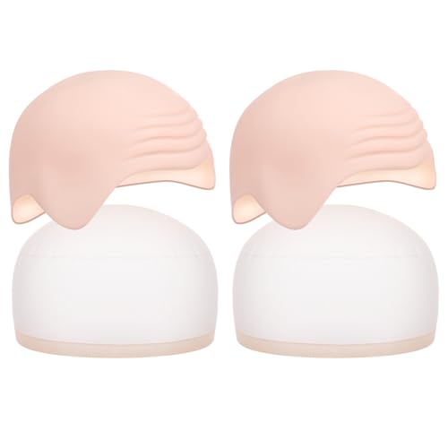 Bonnet chauve latex chair lot de 4 calottes realistes avec resille pour deguisement halloween