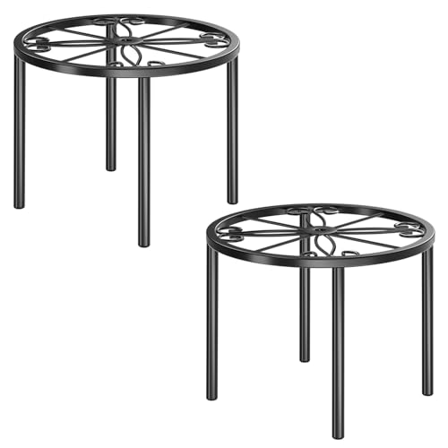 Josmimic Pflanzenständer 2er-Set 20cm/7.8'' Metall-Blumenständer Pflanzenregal Blumengestell Blumentopfständer für Wohnzimmer, Schlafzimmer, Balkon und Garten