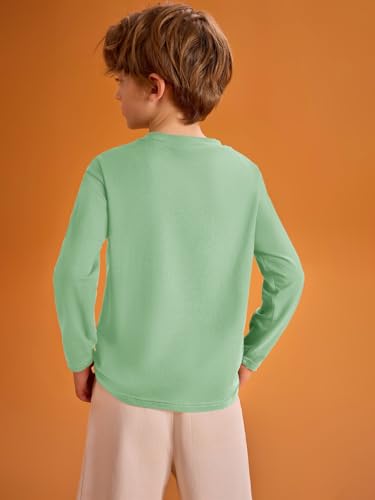 Image of Haloumoning Kids Boys Long Sleeve Crewneck T-Shirts Tee Tops 5-14 Years