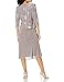 Alex Evenings Women's Tea Length Mock Jacket Dress with Button Front, Pewter/Frost, 14