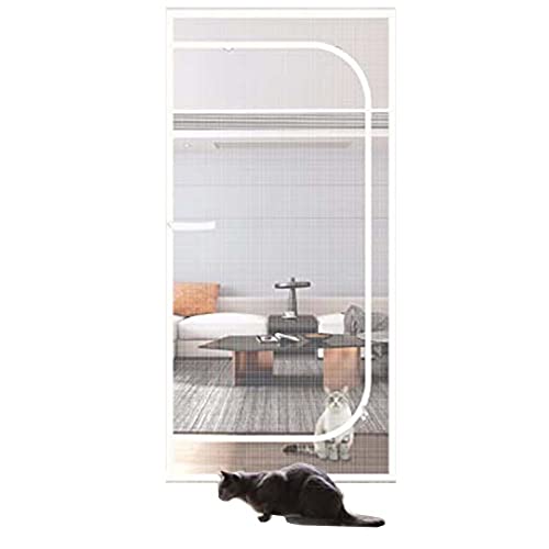 MOTT 50 Espesar a prueba de mascotas Pantalla de seguridad para gatos Protección de puerta con cremallera,Pantalla de malla para ventana de gato,Red de malla para puerta anti-mosquitos para patio Cover