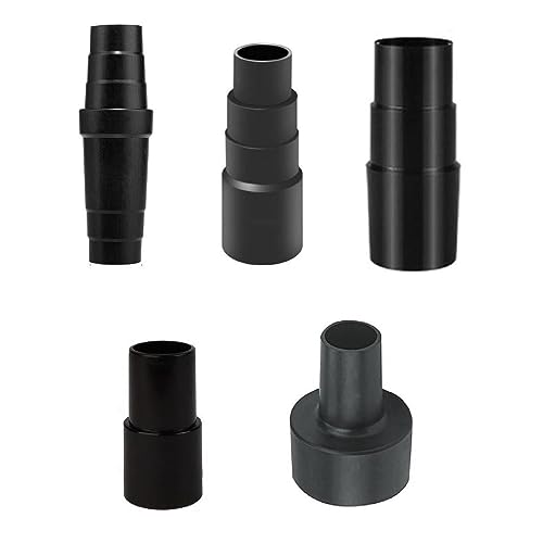 Universal Vacuum Cleaner Hose Adapter Kit Reducer Attachment Set Converter Dust Extraction Hose Port Adapter Accessories Vacuum Attachment Converter Hose Reducer Connector Easy Use Universal Black