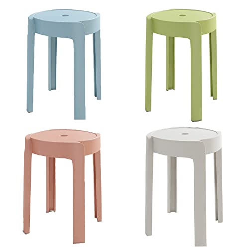 Tabouret de bar rond emboîtable et chaises de salle à manger Whirl Design avec patins en plastique