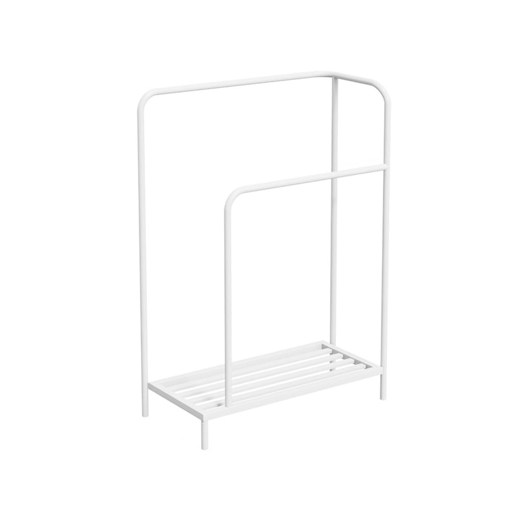 towel rail Floor-standing Towel Rack Household Bathroom Storage Light Luxury Punch-free(White)