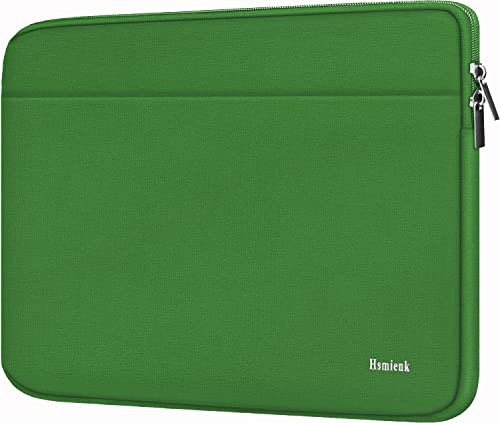 Image of Laptop Sleeve 17 Inch, Shockproof Protective Notebook Case with Accessory Pocket, Briefcase Carrying Bag Compatible with 17-17.3 Inch Laptop, Computer, Notebook, Green