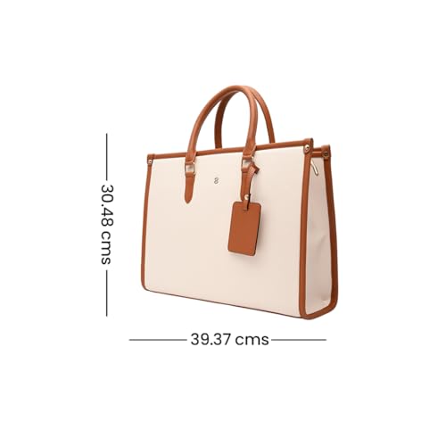 Image of HORRA Women's 13 Inch Laptop Bag With Padded Compartment | Faux Leather Laptop Handbag for Office | For College | For work Stylish Ladies Laptop Handbag