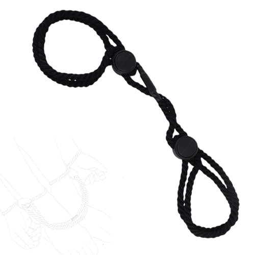 Corda in cotone nero, design regolabile, adatta per uso domestico