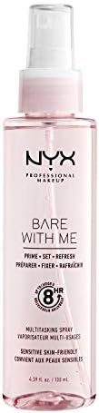 NYX PROFESSIONAL MAKEUP Bare With Me Multitasking Face Primer & Makeup Setting Spray, Hydrating Face Mist for up to 8HR Wear, Long-Lasting, Vegan Formula