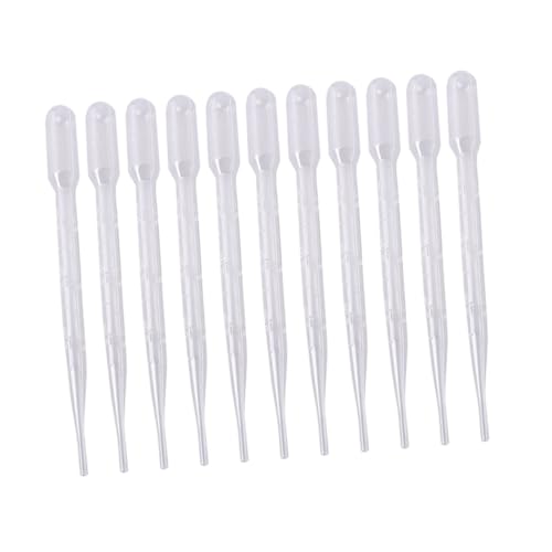 HEALLILY 300pcs Plastic Pipettes 3ml Serological Dropper Disposable Soft Accurate Scale Droppers for Essential Oils