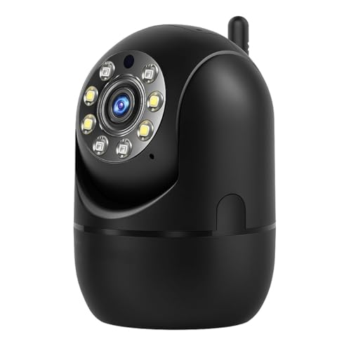 Câmera Smart Segurança Baba Eletrônica Ip WiFi Giratória Panorâmica Visão Noturna Microfone Antena Full HD Pet Vigilância Ambientes Internos e Externos Compatível Com SmartPhones PREMIUM (PRETA)