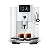 Jura E8 Automatic Coffee Machine with 17 Programmed Specialties, 2.8-Inch Display, and Professional Aroma Grinder (Piano White, Renewed)
