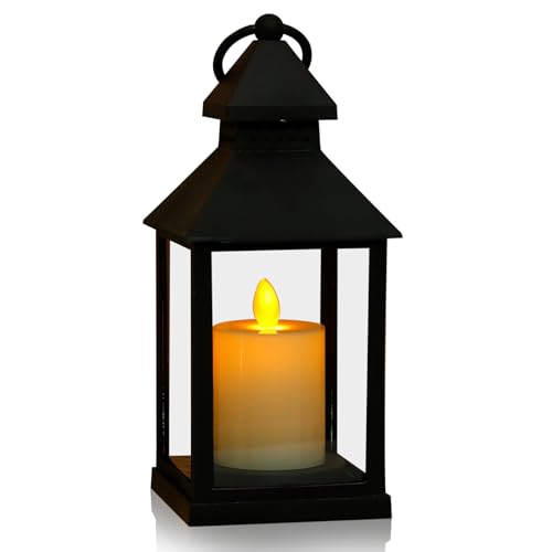 Weihnachtsdeko Laterne, Weihnachtslaterne mit LED Kerzen, Laterne...
