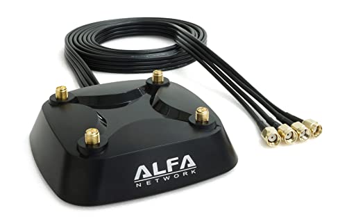 Soporte de antena magnética cuádruple ALFA para rutas seguras con cable de 2 metros