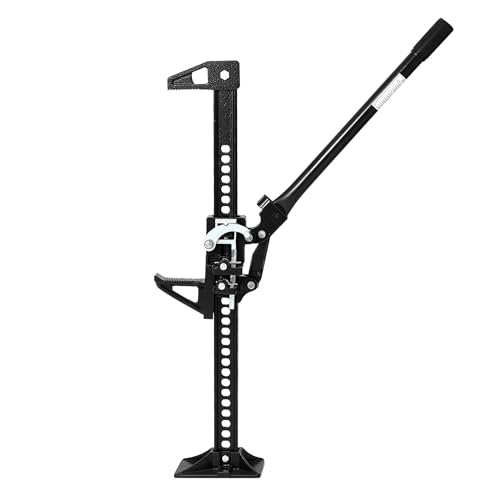 GarveeHome 3 Ton Steel Farm Jack 6600 lbs Capacity Ratchet Off-Road Multi-Functional Trolley Jack Heavy Duty Agricultural Jack Car Lift High Lift Jack Black