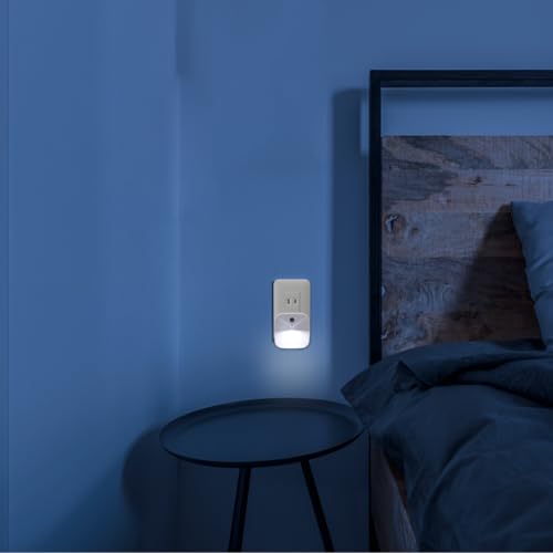 3Pcs LED Sensor Night Lights US Plug White Light miniatura 5