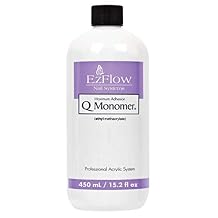 Ezflow Q Monomer Acrylic Nail Liquid - Acrylic Liquid Monomer for Strong Nails Extensions, Nail Enhancement & Sculpting, DIY Salon At-Home Use, 15.2 Fl Oz