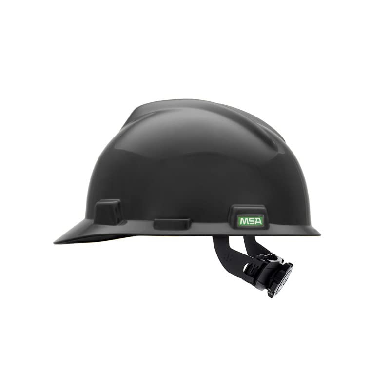 Miniatura 7 de MSA 492559 V-Gard - Casco de seguridad, con suspensión de trinquete Fas-Trac III, carcasa de polietileno, protección anti-impacto superior, correas