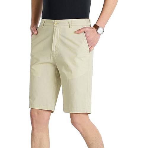 Shorts clásicos de hombre con bolsillos y cintura recta miniatura 1