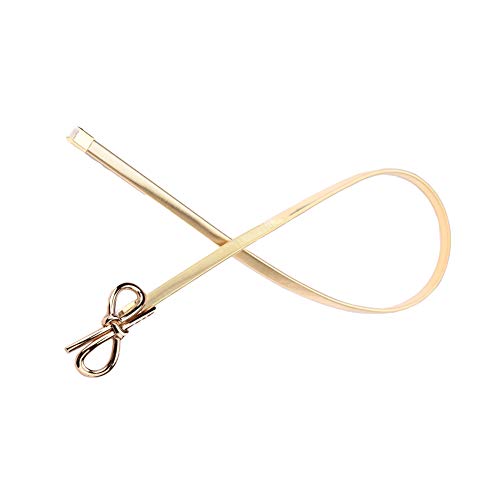 Moniss Novo cinto feminino fashion com fecho frontal elástico fino elástico cinto com laço na cintur