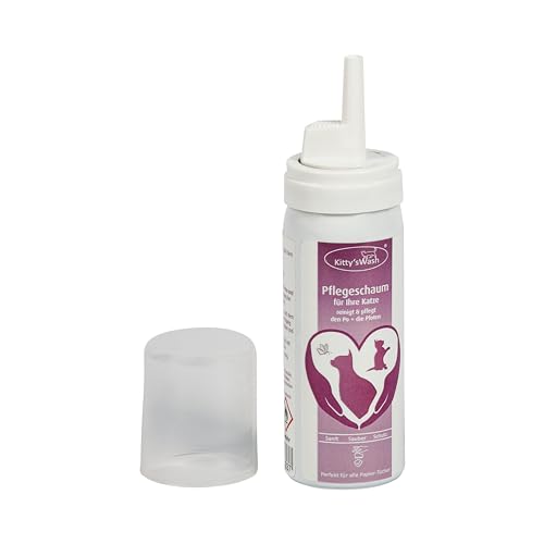 maxxiclean world Kitty’s Wash - Pfoten- & Po-Reinigungsschaum für Katzen - Katzen-Pflegeschaum 50ml - Sanft - pH-neutral - Dermatologisch getestet - mit Aloe Vera & natürlichen Wirkstoffen